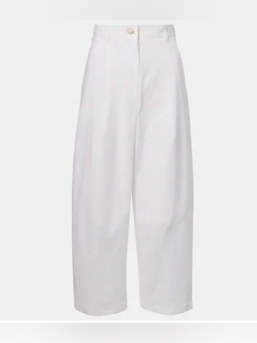 MaxMara White Wide Leg High-Rise Trousers